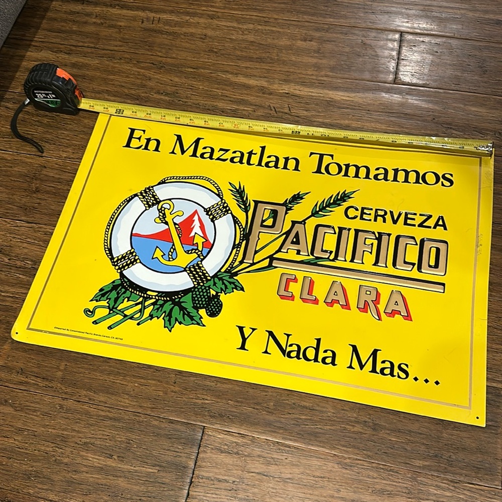 Metal Pacifico sign